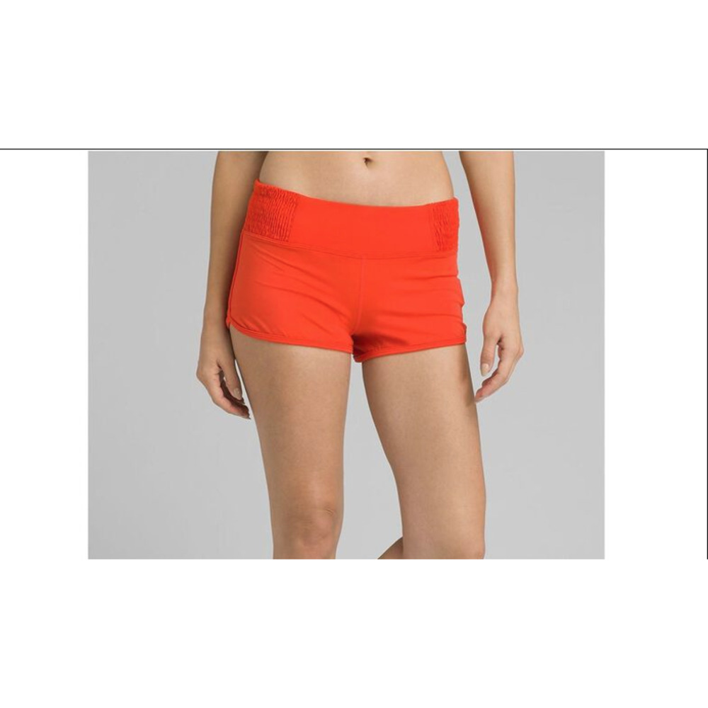 Prana Chantel Swim Shorts in Lava Glow Orange/Red Bright Color Size M Yoga Surf